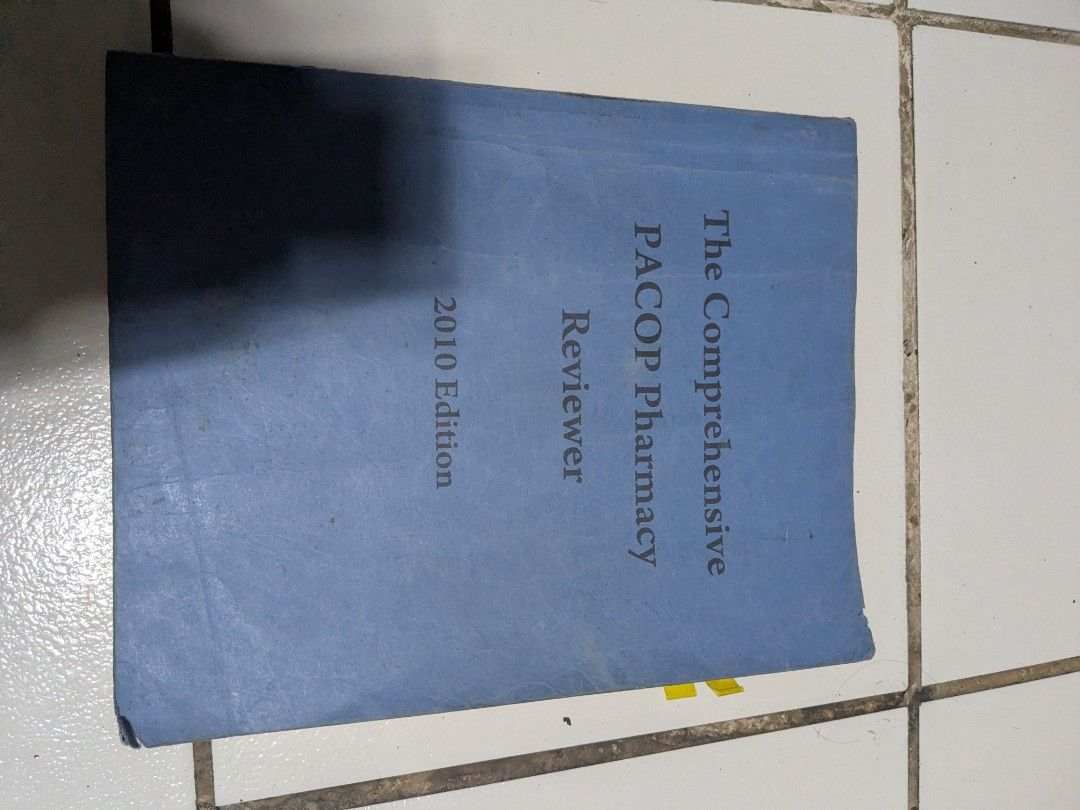 PACOP Pharmacy Reviewer 2010 (Category: Textbooks) located in Taguig. Submitted by kraftbycays (Listing ID 1454255882, Image 1). Description: with stains with some writings inside no torn pages except for the back page na may punit the rest okay naman if gagamitin as reviewer only Taguig.