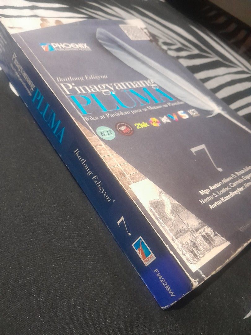 Pinagyamang Pluma Grade 7 textbook (Category: Textbooks) located in Quezon City. Submitted by warmturtle.ba931b (Listing ID 1454312181, Image 2). Description: Pinagyamang Pluma 7 (Ikatlong Edisyon) 📖 Authentic Phoenix Publishing House textbook 📚 Pinagyamang Pluma 7 Ikatlong Edisyon (Third Edition) ✨ in good overall condition ✅ No writings, highlights, or markings on the pages ✅ Pages are clean, complete, and intact ✅ Binding is still firm and s