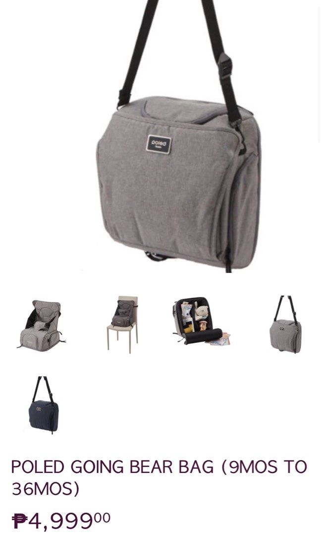 Poled Going Bear Bag (Category: Other Babies Going Out Needs) located in Pagadian. Submitted by decluttering.momma13 (Listing ID 1454266975, Image 3). Description: Used this everytime we went out. Used this as my baby’s diaper bag too..