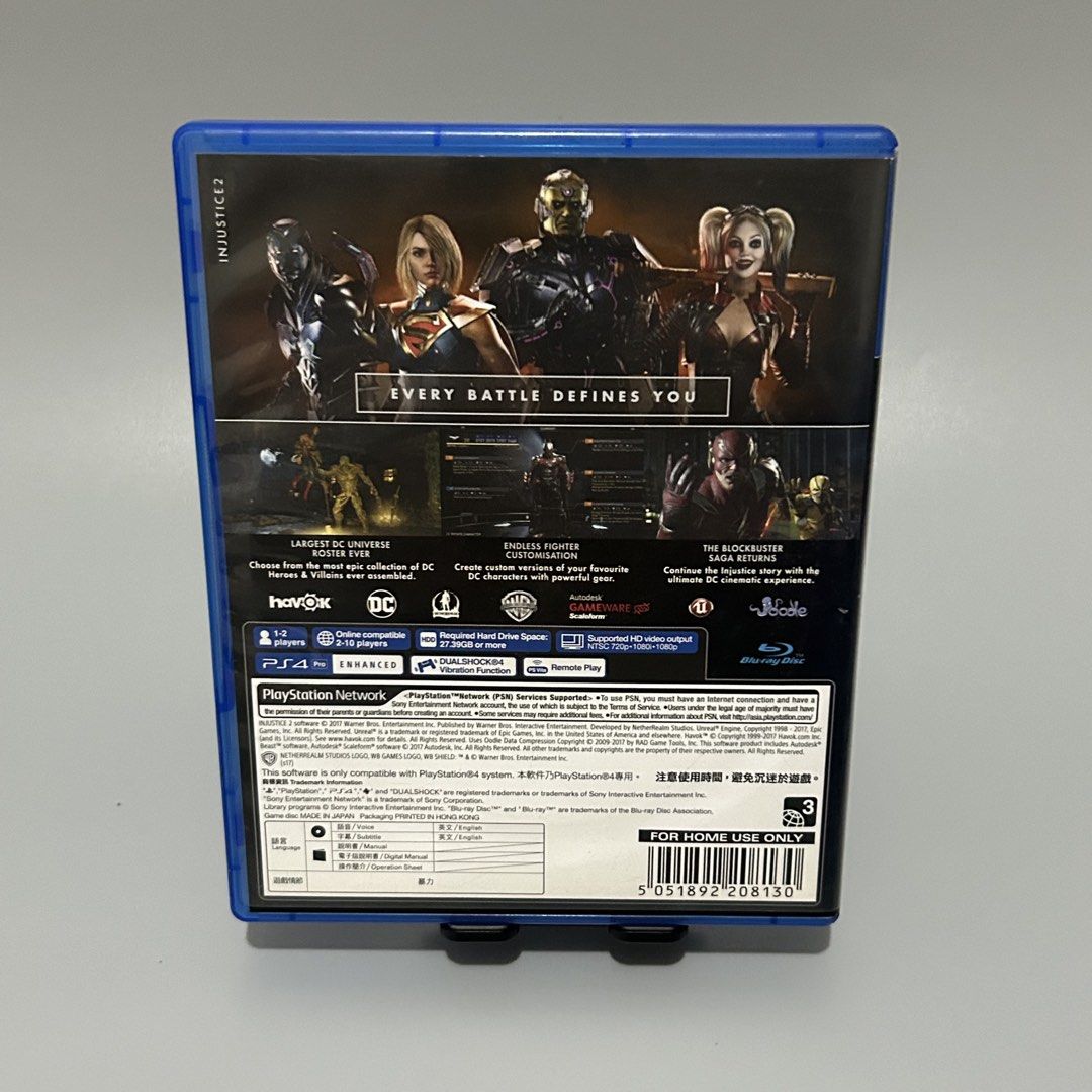 PS4: Injustice 2 (Category: PlayStation) located in Quezon City. Submitted by argamenest (Listing ID 1454189284, Image 2). Description: Tested and Working location: Fairview QC.
