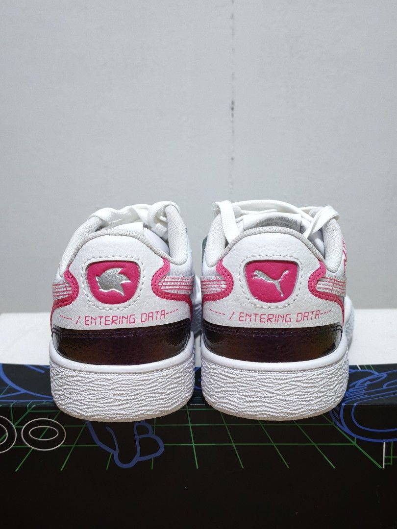 Puma x Sonic The Hedgehog White Sneakers (Category: Shoe inserts) located in Taguig. Submitted by karlaynshin (Listing ID 1454221593, Image 3). Description: - Sega x Puma - Features Sonic the Hedgehog graphics - Pink accents and detailing - Lace-up closure - Includes original box - Actual photos.