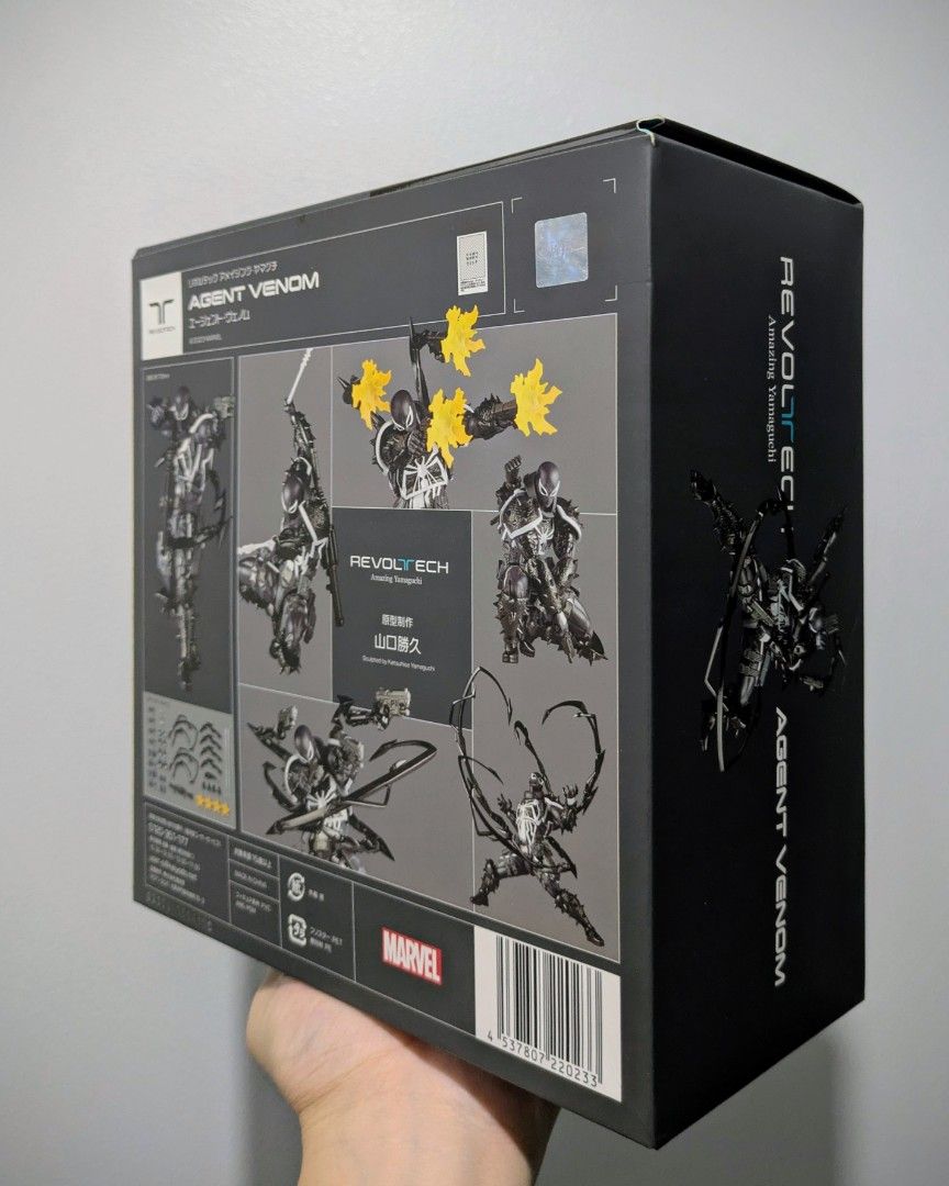 Revoltech Agent Venom Amazing Yamaguchi (Category: Figurines & Statues) located in Manila. Submitted by shelfinvaders (Listing ID 1454359825, Image 2). Description: Limited replies. If interested, please message our FB page Shelf Invaders with the same name and logo. Revoltech Agent Venom - brand new, sealed - box condition 9/10 MOP: BDO, BPI, GCash Loc: Cubao.