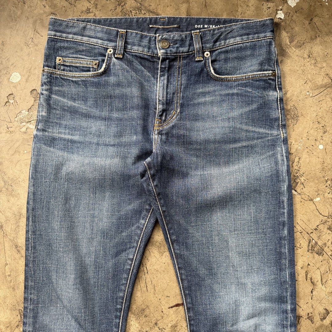 Saint Laurent - Hedi Slimane - 2014 D02 Clawmark Jeans (Category: Jeans) located in Cavite. Submitted by 4118.ph (Listing ID 1454305580, Image 3). Description: Size 30 on tag fits 30-31 9/10 condition Altered length Waist 15.7” Length 39” Inseam 30” Leg opening 5.7”.