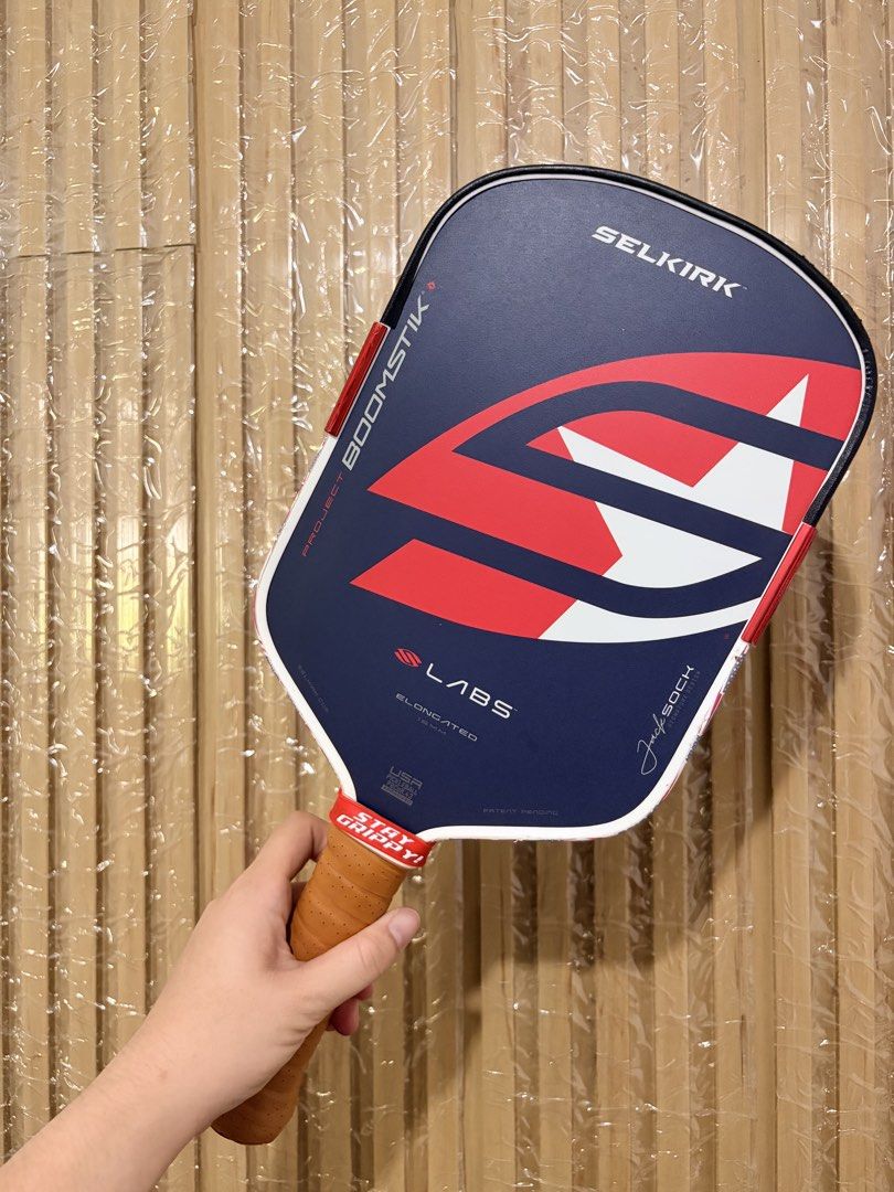 SELKIRK BOOMSTIK JACKSOCK (Category: Racket and Ball Sports) located in Batangas. Submitted by bagrx (Listing ID 1454352314, Image 3). Description: bought from picklehouse for 23k selling for 17.5K good condition with selkirk and bodhi edgetape wilson overgrip bodhi stay grippy band rfs: extra paddle .