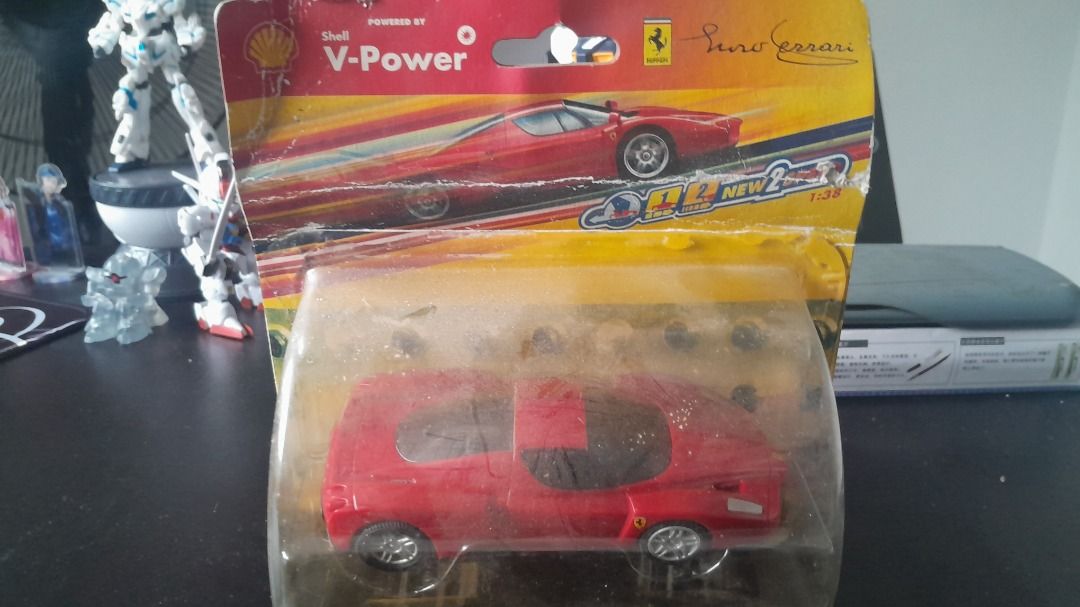 Shell V-Power 2006 Collection - Euro Ferrari (Category: Vehicle & Diecast Models) located in Cainta. Submitted by lesleyblckvlvt (Listing ID 1454239329, Image 1). Description: An authentic Shell V-Power Euro Ferrari model car from the special 2006 promotional collection. Good for diecast collectors, Ferrari enthusiasts, or anyone completing their vintage Shell V-Power promo car sets. - The interior car remains in good condition, while the exterio