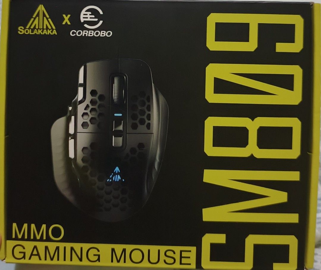 Solakaka CORBOBO SM809 MMO Gaming Mouse (Category: Mouse & Mousepads) located in Caloocan City. Submitted by ralpralpralp (Listing ID 1454320132, Image 1). Description: - used less than 5 times - ideal for gaming - rgb lights - complete accessories - lbc/lalamove.