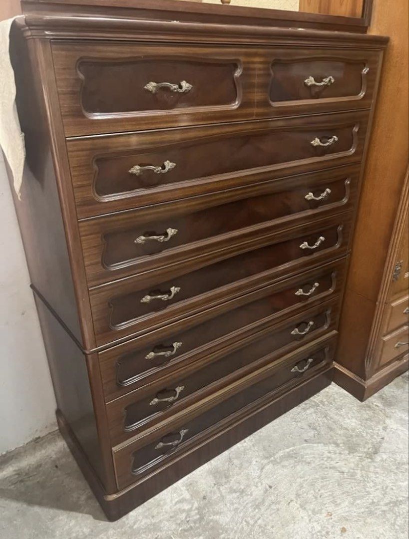 Solid Wood 2-Tier Vintage Drawer (Category: Shelves, Cabinets & Racks) located in Imus. Submitted by lssh0p (Listing ID 1454274003, Image 3). Description: RFS: Moving Out Bought 1-2 years ago, very big and solid wood, has 2 parts, a lot of storage, no flaws Price is negotiable! *pics not mine, but these are from the seller i bought it from*.