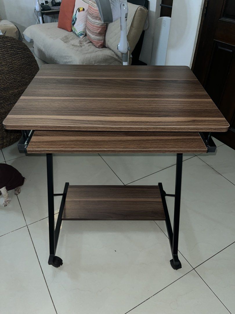 Study Table - Mandaue Foam AJA Student Desk (Category: Tables & Sets) located in Cainta. Submitted by monicanbuyhappiness (Listing ID 1454299671, Image 3). Description: RFS: Extra Desk, supposed to be for someone but they no longer needed it. - Already Built - Has 4 wheels, underdesk for extra table space, and is perfect for home offices, dorms, etc.. SF is shouldered by the buyer. Mandaue Foam BRAND NEW Aja Study Desk.