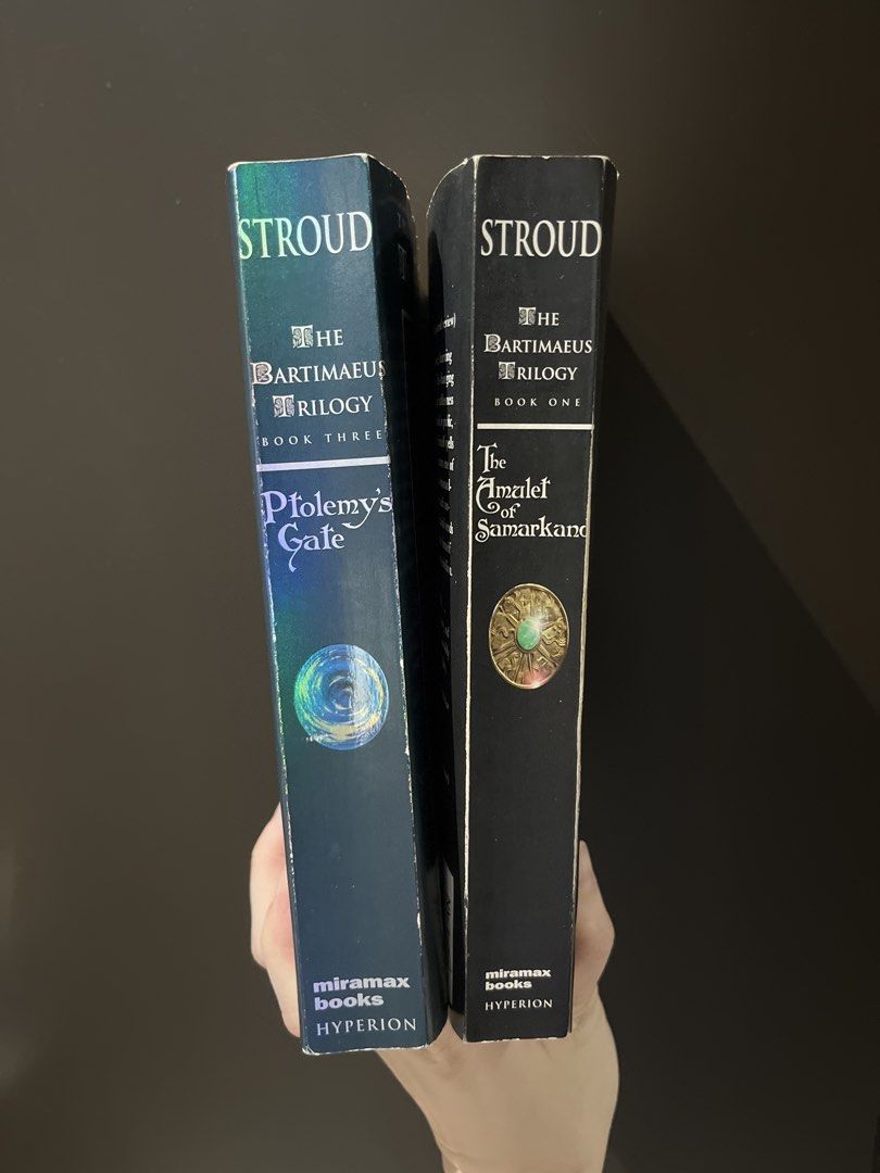 The Bartimaeus Trilogy Books 1 & 3 by Jonathan Stroud (Category: Storybooks) located in Quezon City. Submitted by tcsej (Listing ID 1454250801, Image 2). Description: - Book 1: The Amulet of Samarkand (Paperback) - Book 3: Ptolemy's Gate (Paperback) - Author: Jonathan Stroud - Genre: Fantasy, Adventure - Perfect for fans of magic and epic quests - Popular titles, grab them now!.