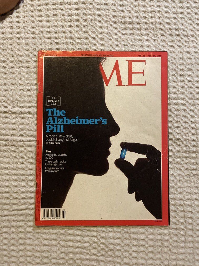 TIME Magazine — The Alzheimer’s Pill | Longevity Issue (Category: Magazines) located in Las Pinas. Submitted by yourneighbortotoro (Listing ID 1454292719, Image 1). Description: TIME Magazine — The Alzheimer’s Pill | Longevity Issue ✨ A radical new drug could change old age. Explore the future of memory, medicine, aging, and longevity in this thought-provoking issue of TIME Magazine. A great addition for collectors of science and health publicati