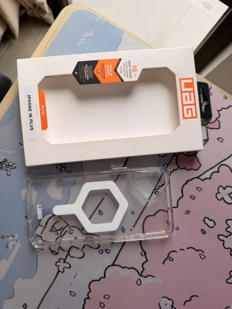 UAG Clear Case for Iphone 16 Plus (Category: Cases & Sleeves) located in Antipolo. Submitted by mariaa03 (Listing ID 1454188443, Image 2). Description: - bought last July 2026 - like new! no issues and no cracks - still with box - mod: lalamove or jnt - og price: 2,490.
