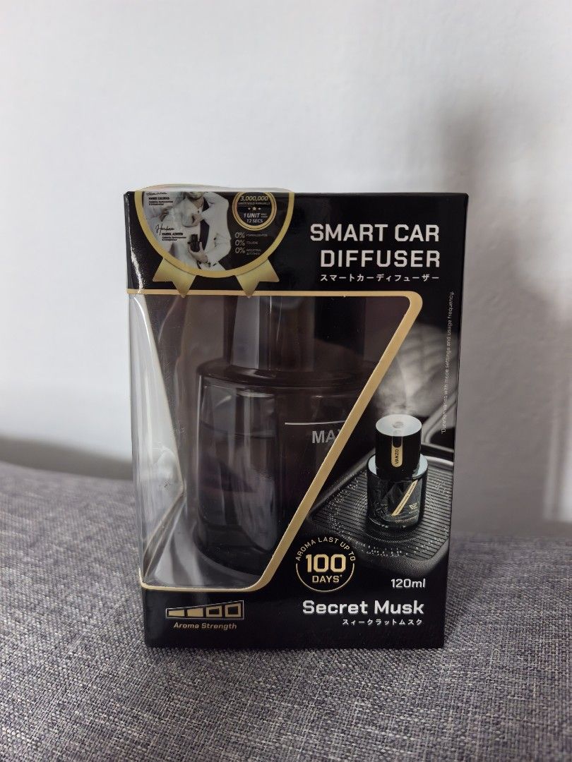 Vanzo Smart Car Diffuser (Category: Auto Accessories) located in Seremban. Submitted by AnnieTai (Listing ID 1454269898, Image 1). Description: - Vanzo Smart Car Diffuser - Scent: Secret Musk - Long-lasting: Up to 100 days of fragrance - Capacity: 120ml - Adjustable aroma strength - Comes in original packaging 📍 COD in Seremban area .