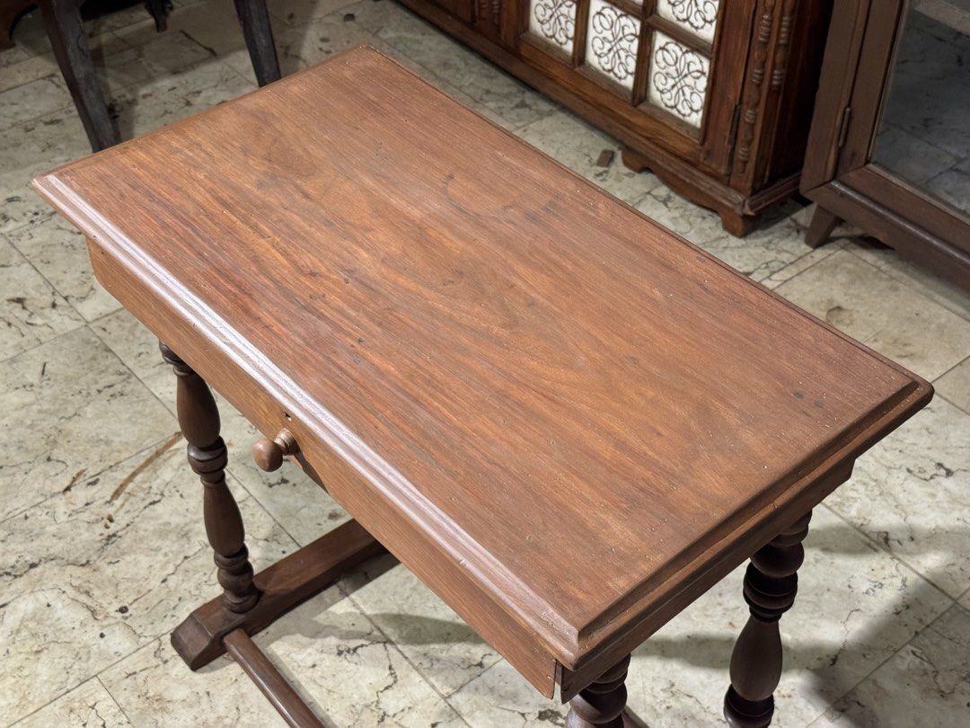 Vintage Narra Tinipaklong Pabitera Altar Table (Category: Tables & Sets) located in Manila. Submitted by sinaunang_gamit (Listing ID 1454232329, Image 2). Description: Vintage Narra Tinipaklong Pabitera Altar Table Height: 28 inches Length: 28 inches Width: 15.5 inches ₱10,500.