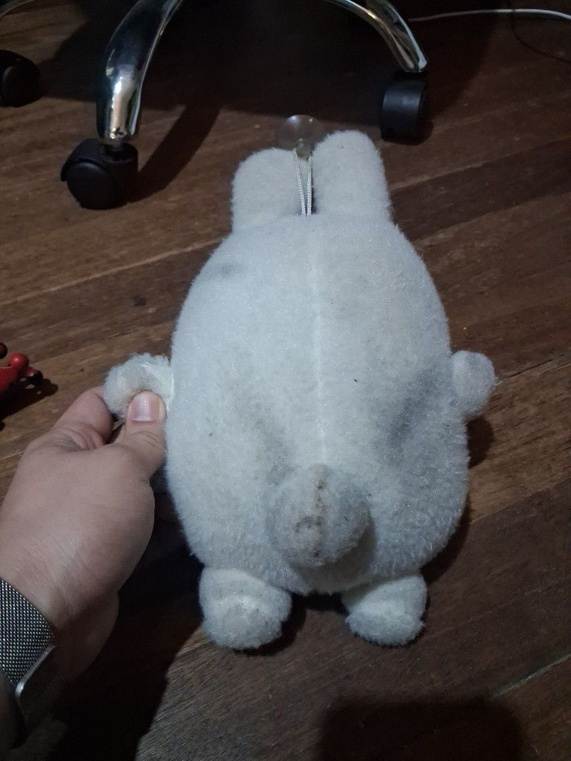White Bunny Plush Toy with Pink Bow (Category: Plushies & Soft Toys) located in Mandaluyong City. Submitted by eyji569 (Listing ID 1454300185, Image 2). Description: - Adorable white bunny plush toy - Features sparkly pink ears - Decorated with a sparkly pink bow on its chest - A lil bit dirty - Includes a cute purple flower detail on one ear - Made of soft, cuddly material - Ideal for playtime or as a charming decoration.