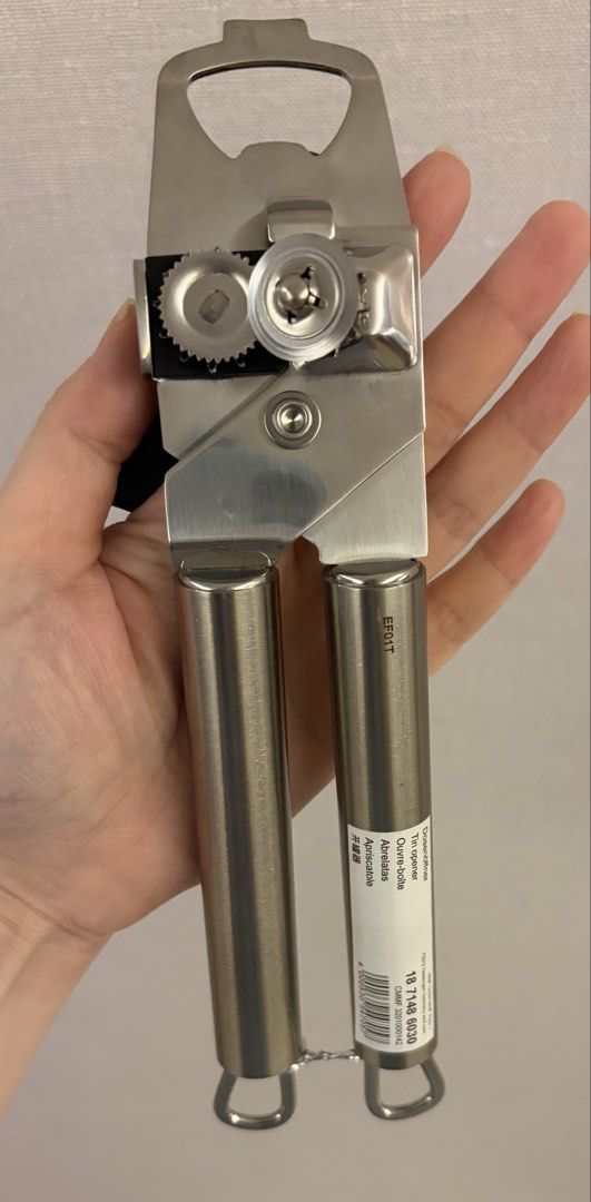 WMF can opener (Category: Cookware & Accessories) located in Manila. Submitted by pepperypop (Listing ID 1454354160, Image 2). Description: - Brand: WMF - Type: Can Opener - Material: Stainless Steel - Features: Ergonomic handles, built-in bottle opener - Design: Sleek and durable - Condition: Brand new.