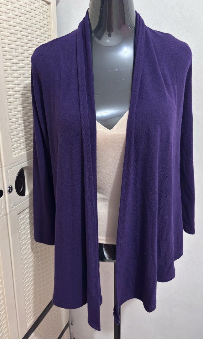 Women Cardigans (Category: Coats, Jackets and Outerwear) located in Pasig City. Submitted by Atv26 (Listing ID 1454259714, Image 1). Description: Women Cardigan / Blazer Purple Color Color rate 10/10 Fit up to large size.