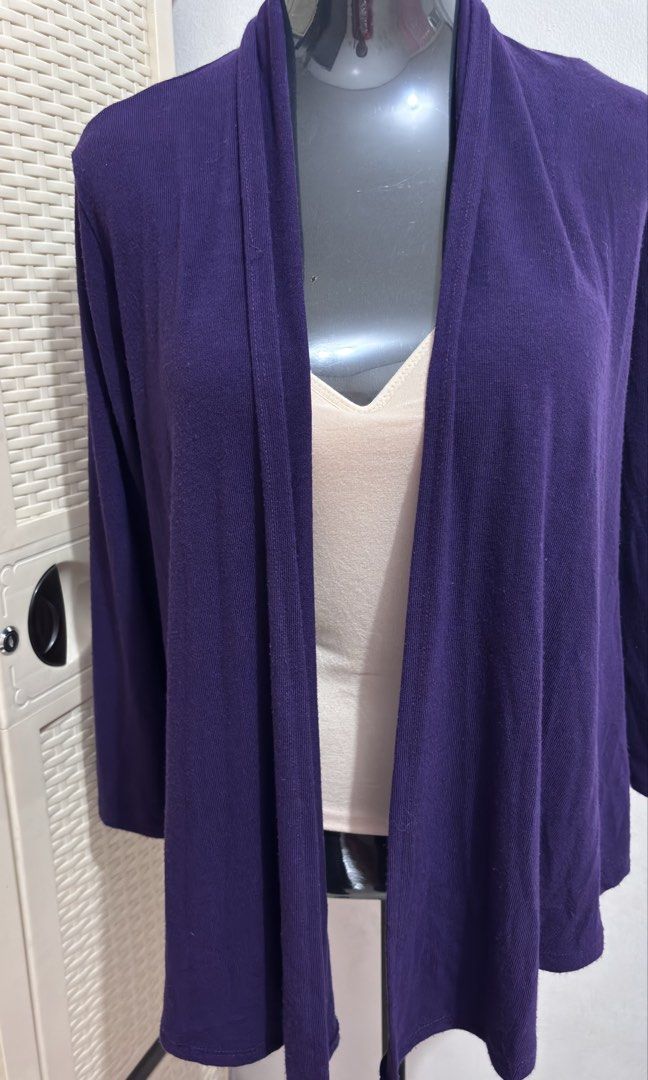 Women Cardigans (Category: Coats, Jackets and Outerwear) located in Pasig City. Submitted by Atv26 (Listing ID 1454259714, Image 2). Description: Women Cardigan / Blazer Purple Color Color rate 10/10 Fit up to large size.