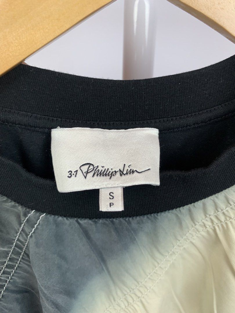 Womens - 3.1 Phillip Lim Mixed Material Shirt (Category: Luxury Apparel) located in Bacolod City. Submitted by mixedgarmzbcd (Listing ID 1454290794, Image 3). Description: •Excellent Condition •Color rate 9.8/10 •Tagged: Small Width: 20 Length: 25 •No issue.