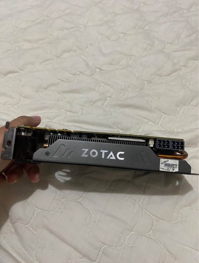 ZOTAC Graphics Card (Category: Computer Parts) located in Manila. Submitted by jay_collective (Listing ID 1454252813, Image 3). Description: - ZOTAC Graphics Card - Dual Fan Design - Ideal for new PC builds or upgrades 4gb DDR5.