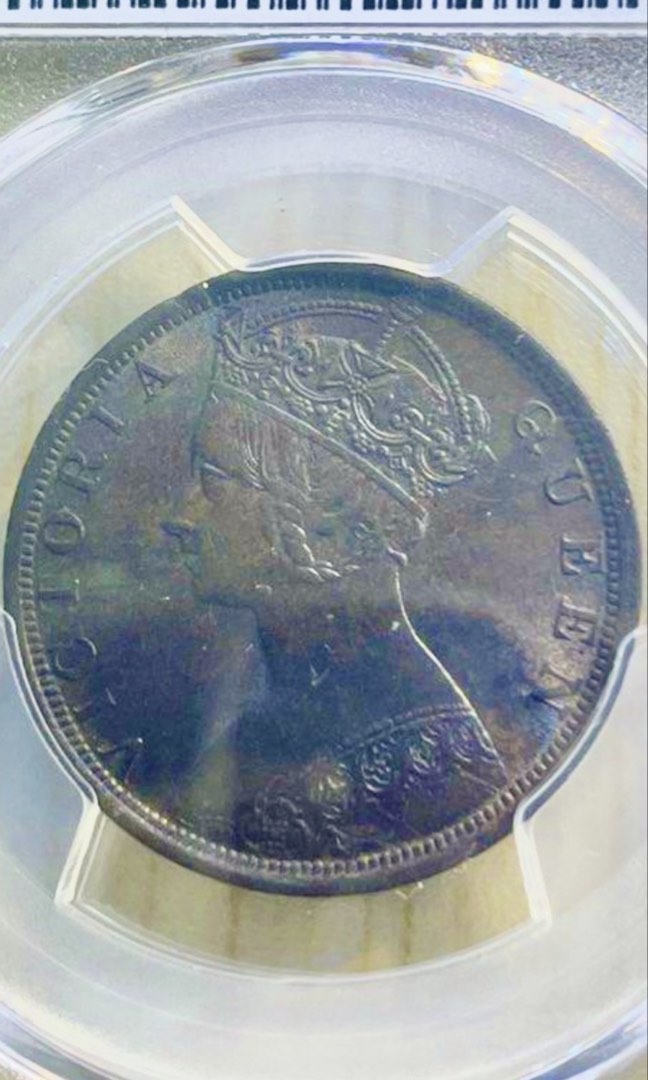 1901-H 香港一仙銅幣PCGS MS63BN, 玩具收藏品, 紀念品及古董, 貨幣