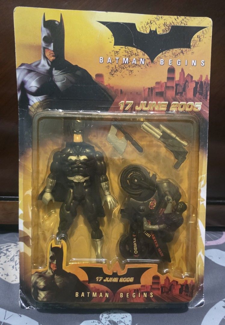 2005 Batman Begins Figure (Category: Figurines & Statues) located in Pasig City. Submitted by temerity_16 (Listing ID 1454456780, Image 1). Description: 2005 Batman Begins Figure NIP/ Sealed Not branded.