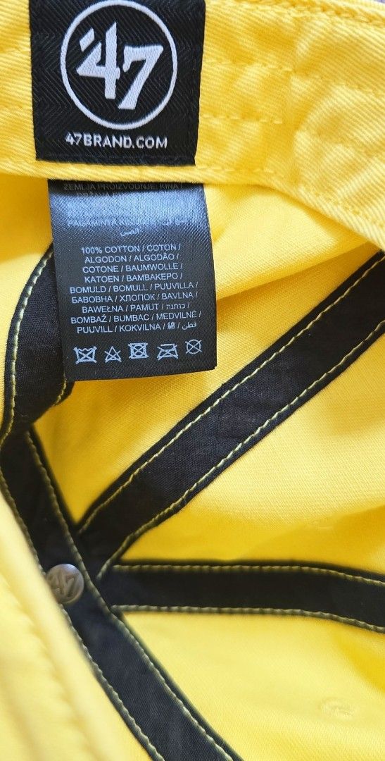 47 Brand LA Dodgers Clean Up Cap MLB Yellow (Category: Caps & Hats) located in San Juan City. Submitted by akioza (Listing ID 1454451126, Image 2). Description: butter Yellow LA Dodgers Cap 47 Adjustable Fit classy 100% Cotton Perfect to elevate any outfit or as a bag or other accessory attachment (I have another LA cap attached to a tote almost permanently as it creates a cute color pop) rainy / sunny weather ++ im in mnl late Sept pa. but if wa