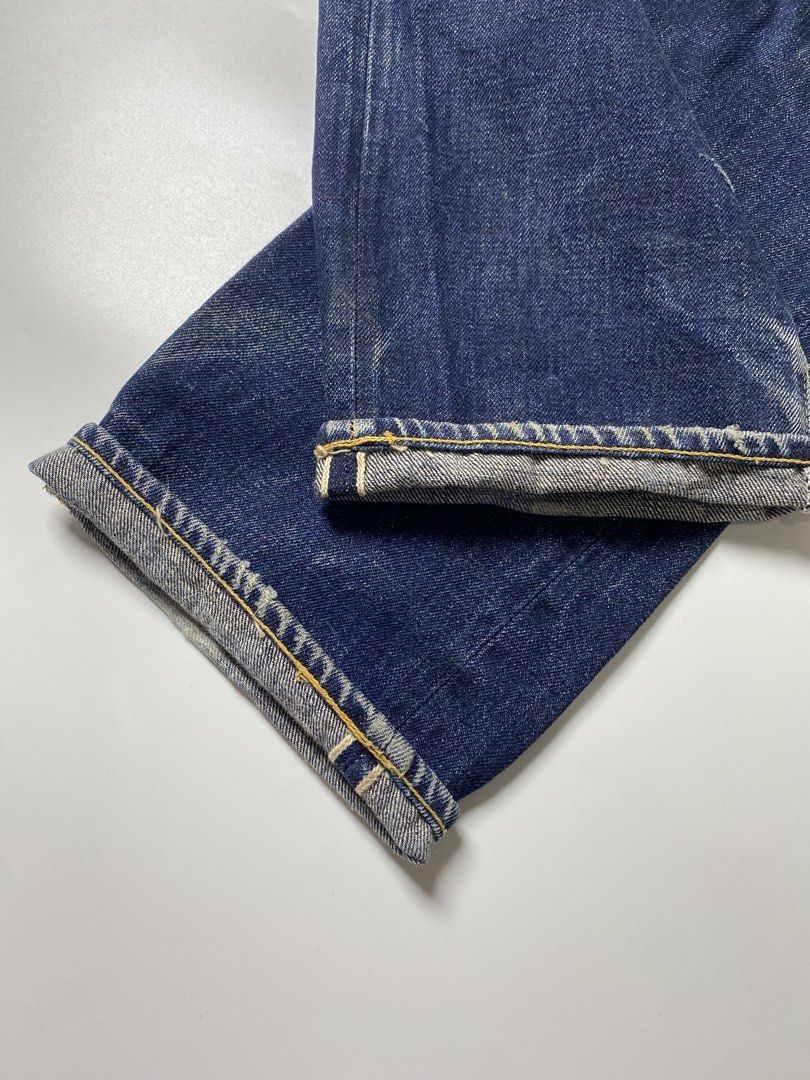 90s DENIME ORIZZONTI SELVEDGE PANTS (Category: Jeans) located in Balanga. Submitted by faded_garmz (Listing ID 1454368380, Image 3). Description: 90s DENIME ORIZZONTI SELVEDGE PANTS MADE IN JAPAN ONE OF THE OSAKA 5 BUTTON FLY DIMENSIONS WAIST - 16” LENGTH - 39” INSEAM - 30” FRONT RISE - 11” LEG OPENING - 8” THIGH - 11” KNEE - 8.5” .