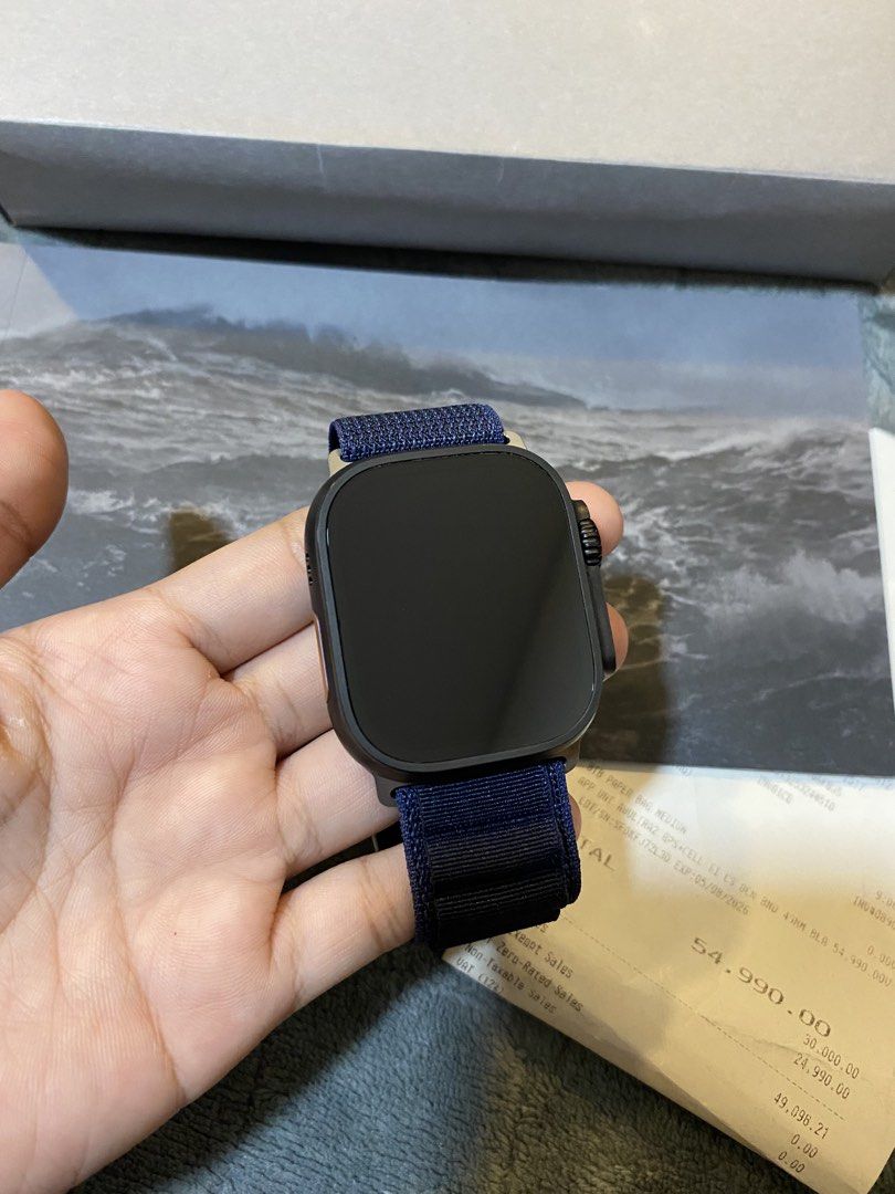Apple Watch Ultra 2 (Category: Wearables & Smart Watches) located in Pasig City. Submitted by deklarating (Listing ID 1454418603, Image 2). Description: FS: APPLE WATCH ULTRA 2 49MM BLACK TI BLACK OCEAN BAND GOOD AS NEW 100% BH NO ISSUE NO DENTS NANDITO PA RESIBO WITH CHARGER MANUALS NALANG NASA LOOB NG BOX I BOUGHT IN BEYOND THE BOX.