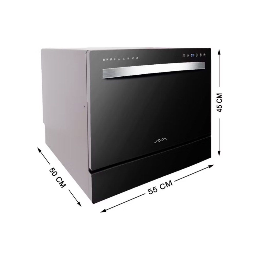 AVA PORTABLE COUNTERTOP DISHWASHER ✨ (Category: Dishwasher) located in Quezon City. Submitted by grai25 (Listing ID 1454542410, Image 2). Description: FOR SALE: AVA PORTABLE COUNTERTOP DISHWASHER ✨ Condition: Good working condition. RFS: Not in use. Hindi alam gamitin ng kasambuhay namin Tested and working. No issues/damage. ✅ SPECS & FEATURES: - Brand: AVA - Capacity: 6-place settings / Fits up to 26cm plates, 10-inch diameter - 5 Washing Modes:
