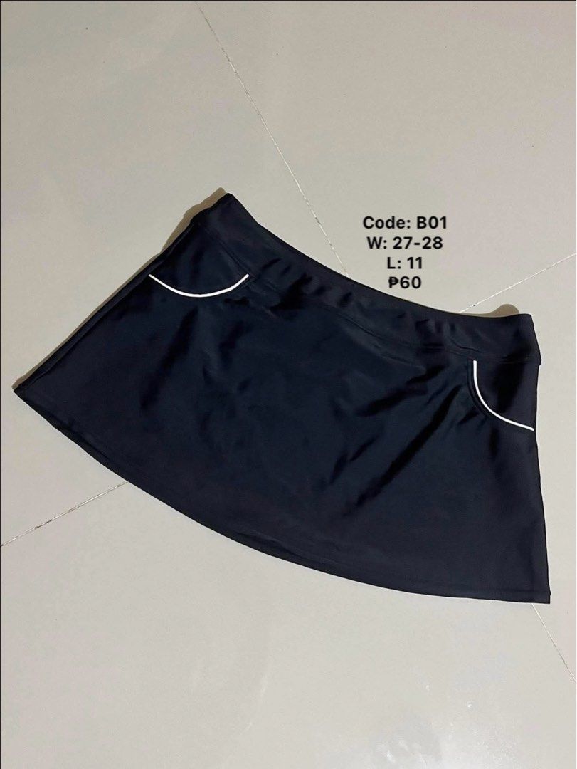Black Skirt with White Trim (Category: Skirts) located in Iloilo. Submitted by geybrieeeel (Listing ID 1454436953, Image 1). Description: - Black skirt with stylish white trim on pockets - Size 11 (fits waist 27-28 inches) - Versatile: Perfect for casual outings or sports activities - Lightweight and comfortable for all-day wear.