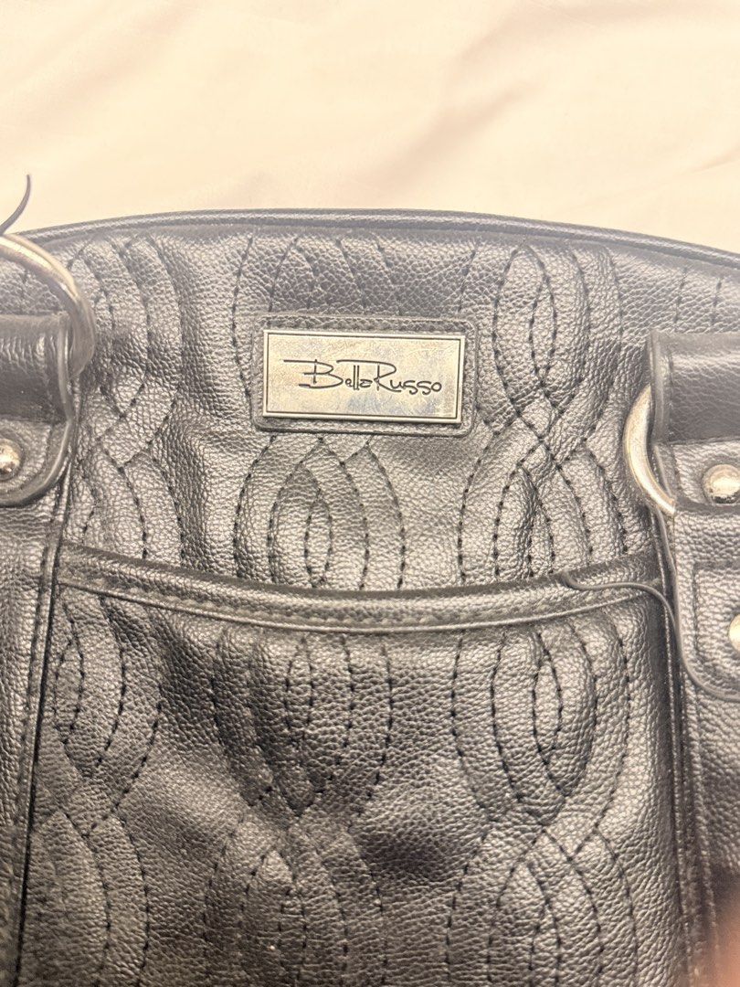 Black y2k Bella Russo shoulder bag (Category: Shoulder Bags) located in Quezon City. Submitted by ccmirae (Listing ID 1454467941, Image 3). Description: lightly used, minor scratches to label, although no tears or defects in interior & exterior..