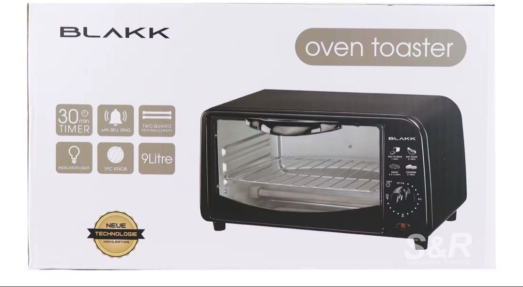 Blakk Oven Toaster 9L (Category: Ovens & Toasters) located in Taguig. Submitted by camille_m (Listing ID 1454521666, Image 2). Description: Won as raffle prize Working but never used Complete with box Price still negotiable RFS: We already have an oven toaster Note: Buyer will arrange and shoulder delivery.