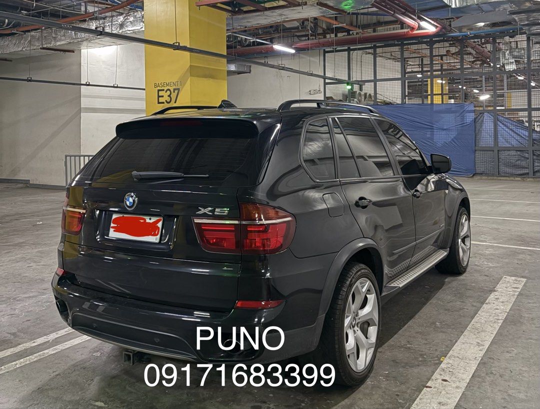 BMW X5 3.0 (A) (Category: Used Cars) located in Quezon City. Submitted by punomillton (Listing ID 1454539391, Image 2). Description: BMW X5 “E70” 3.0d Black Sapphire Metallic 2011 105,000km mileage/odometer 2 original keys With manual booklets and handbook. Casa maintained since day 1. Every 10,000km change oil, With receipts. Engine: N57 Stock staggered wheel set.(Quite few) Stock LCI tail lights. For the headlights, I had the projector replaced