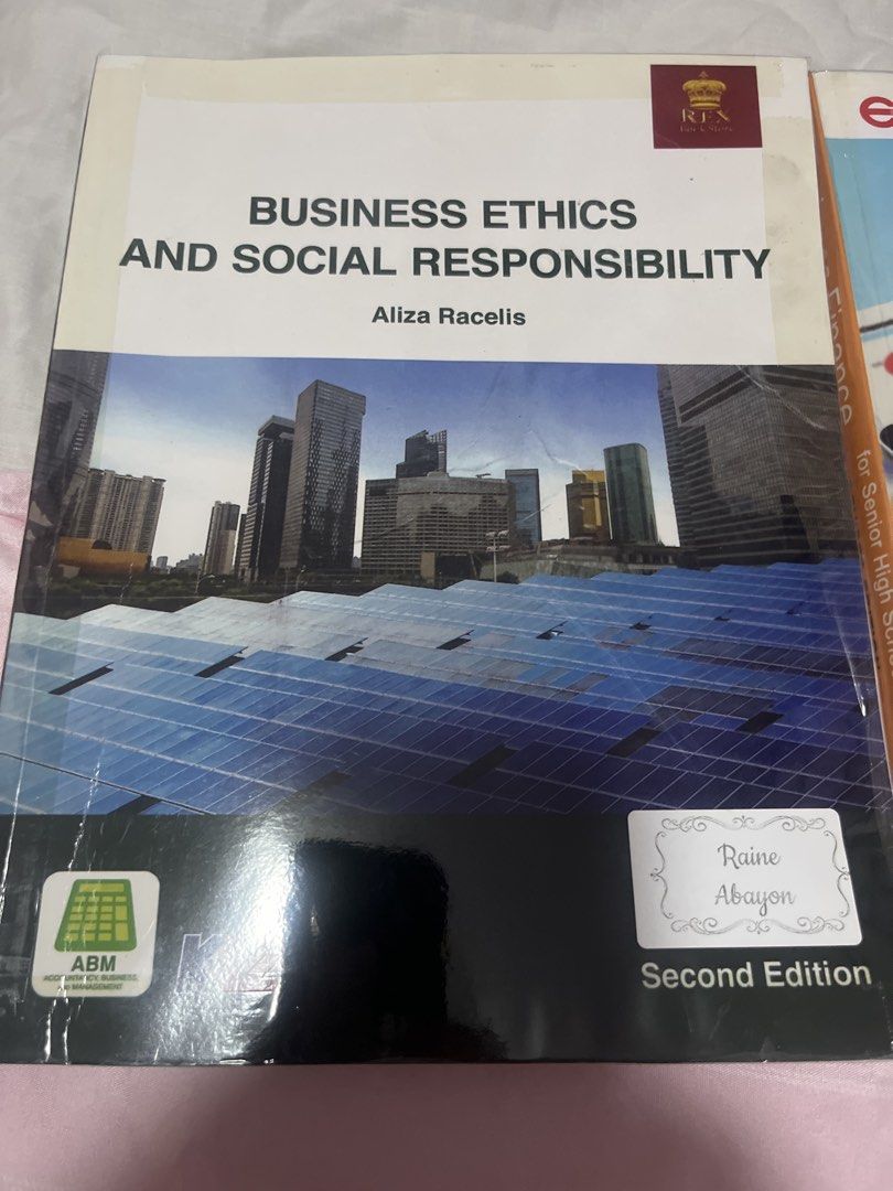Business ethics (Category: Textbooks) located in Malabon City. Submitted by iryleen_bautista (Listing ID 1454455815, Image 1). Description: Senior high book.