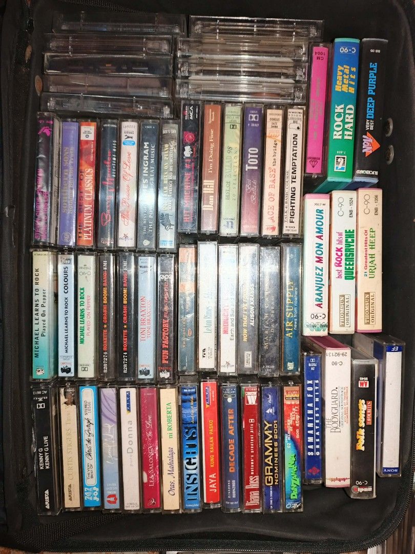 Cassette Tapes All-in (Category: Portable Audio Accessories) located in Makati City. Submitted by julz2026 (Listing ID 1454402558, Image 1). Description: -Price is negotiable -Various titles and artists -65 pcs.
