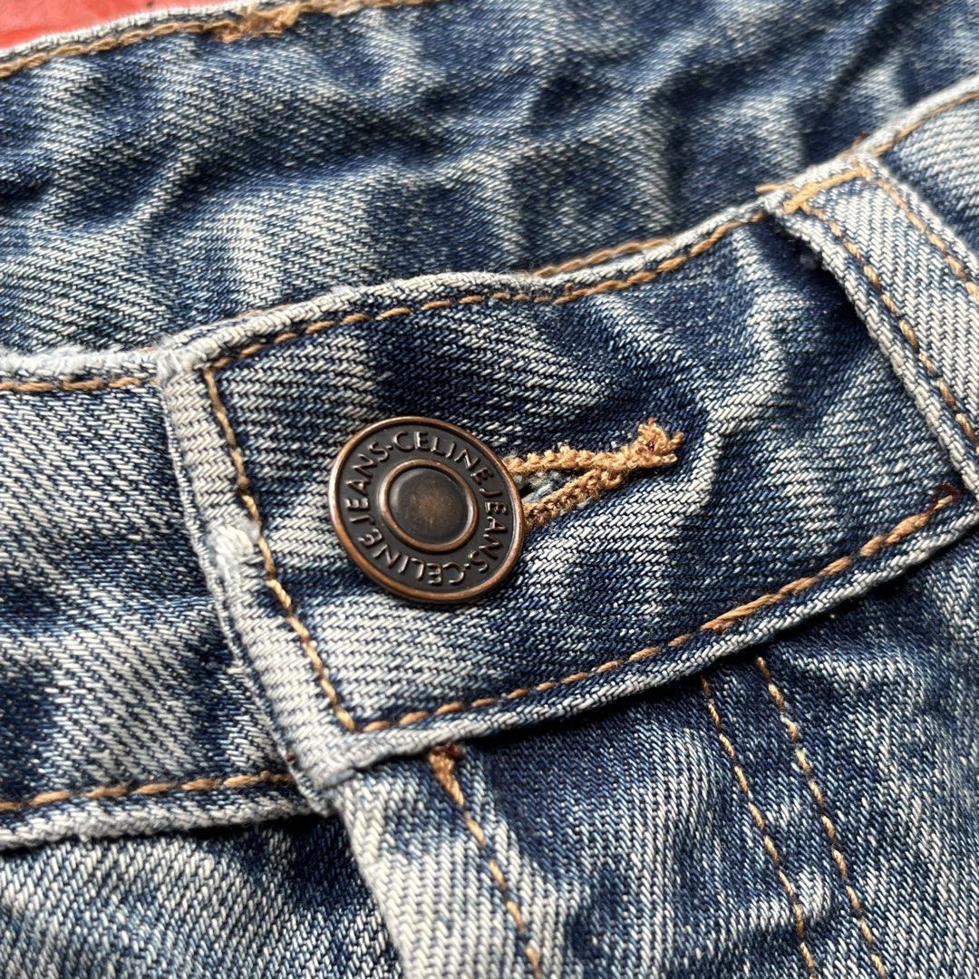 CELINE DENIM UNION WASHED PANTS (Category: Activewear) located in San Jose del Monte. Submitted by qrt_ty (Listing ID 1454439021, Image 2). Description: WTS !!! CELINE DENIM WASHED UNION PANTS SIZE - 28 ON TAG ISSUE CHECK PICS ON WAIST CUT MADE IN JAPAN PRICE - 4K SHIP.