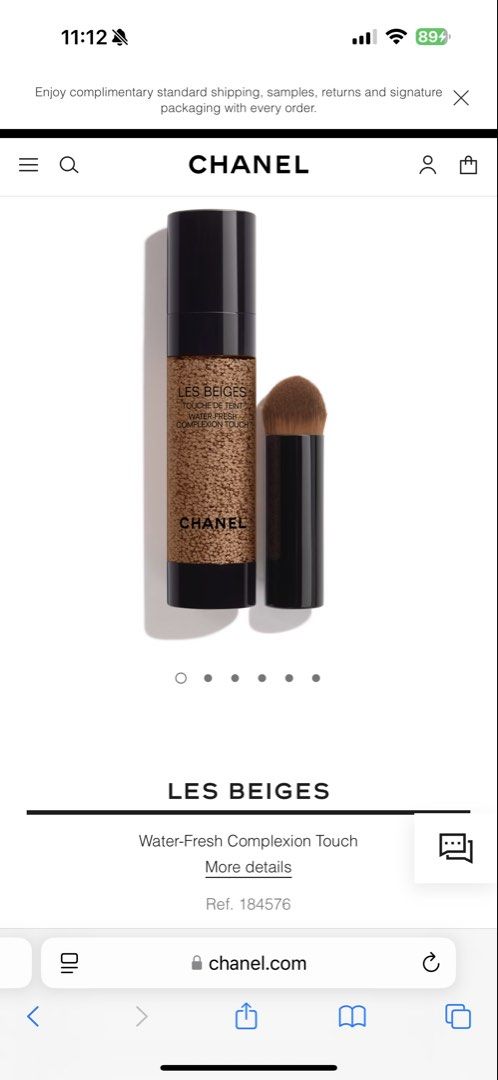 Chanel Les Beiges Water-Fresh Complexion Touch B60 (Category: Makeup) located in Manila. Submitted by p1llowsells (Listing ID 1454391243, Image 1). Description: - Chanel Les Beiges Water-Fresh Complexion Touch - Shade: B60 - Size: 20ml - Includes original box and applicator brush - Purchased from Pasabuy London Orange App - RFS: SWATCHED TODAY AUG 8 ONCE AND NEVER USED AGAIN ITS EXACTLY MY SHADE RIGHT NOW BUT I WANTED IT DARKER - Delivery Date: A