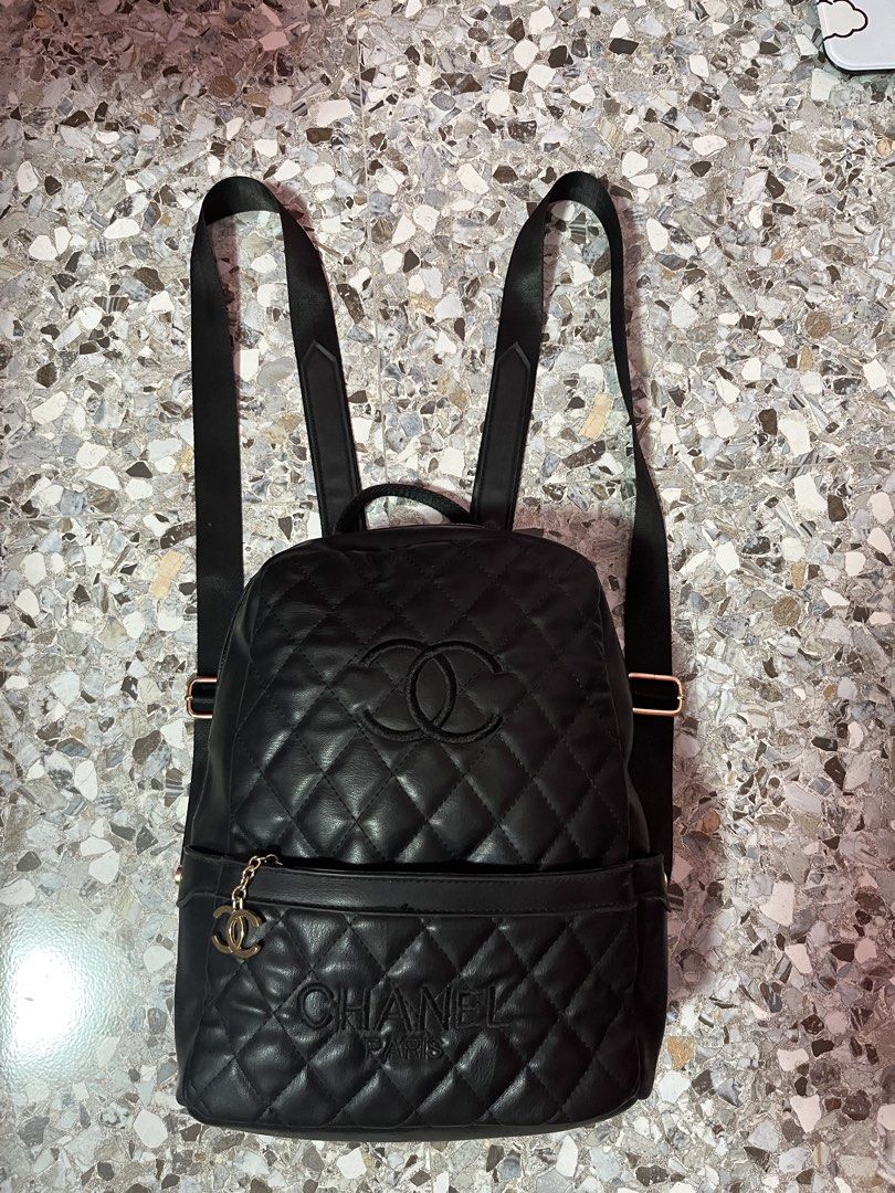 CHANEL VIP COMPLIMENTARY GIFT BACKPACK (Category: Backpacks) located in Bacolod City. Submitted by jem111111 (Listing ID 1454541615, Image 1). Description: EXCELLENT CONDITION MINOR FLAWS MINIMAL SCRATCH PRE LOVE (NOT UKAY) BOUGHT IT FROM HONGKONG COMES WITH RECEIPT AS IS QUILTED MATERIAL .