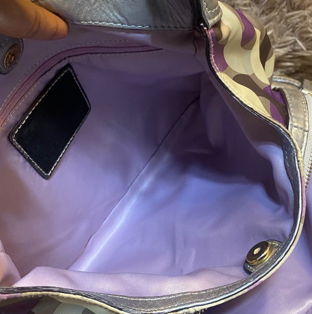 Coach Signature Pattern Hobo Bag with Cherry Charm, Luxury, Bags ...
