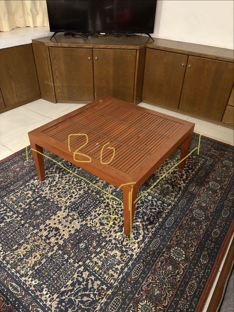 Coffee table (Category: Tables & Sets) located in Singapore. Submitted by dtansc (Listing ID 1454510482, Image 2). Description: Coffee table with wood and bamboo top. Self collection only. Still in good condition..