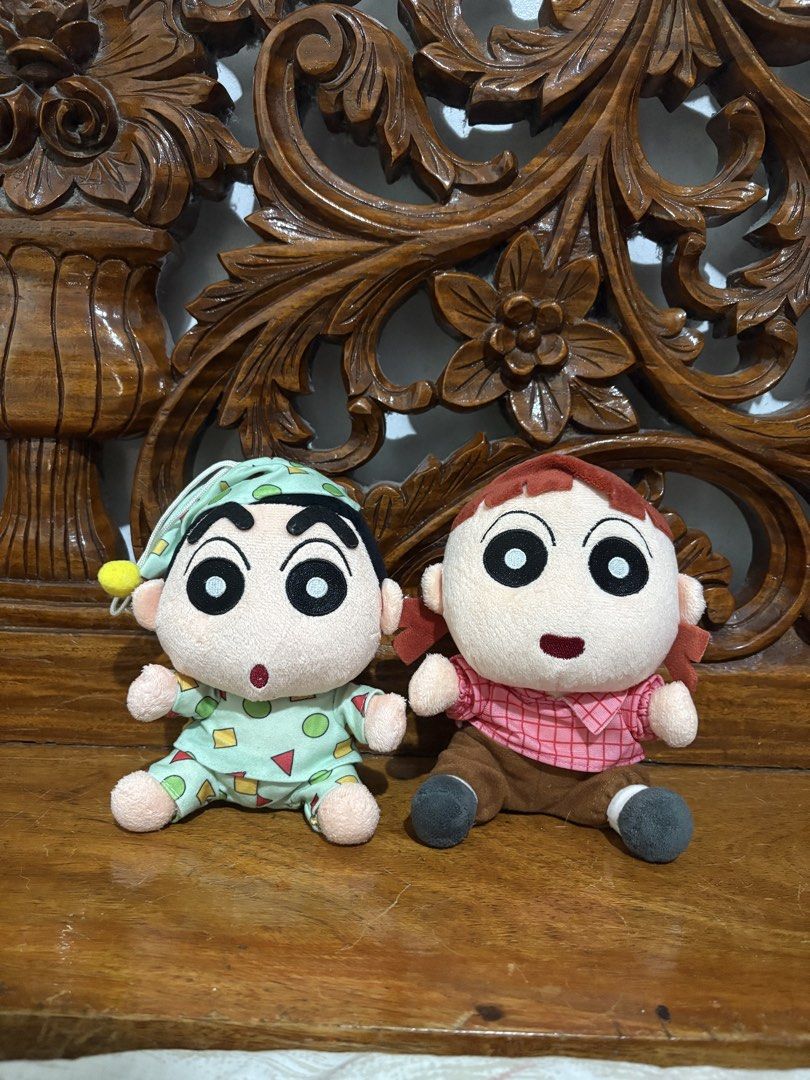 Crayon Shin-chan Plush Toys Set (Category: Plushies & Soft Toys) located in Quezon City. Submitted by rxyel (Listing ID 1454459590, Image 1). Description: - Both plush toys have official Crayon Shin-chan tags attached. - Soft, cuddly, and perfect for display or play. - A must-have for any Crayon Shin-chan anime fan! .