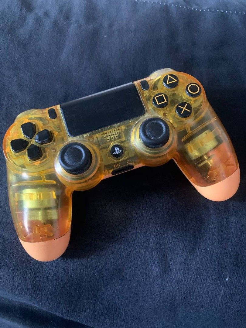 Custom Translucent Orange PS4 Controller - Death Stranding Edition (Category: Controllers) located in Bacolor. Submitted by urbae.miyazaki (Listing ID 1454487997, Image 2). Description: DS4 CONTROLLER (RARE) DEATH STRANDING EDITION (NO ISSUES) 10/10 madalang gamitin. 1500 nalang rush need funds PAMPANGA LOC .