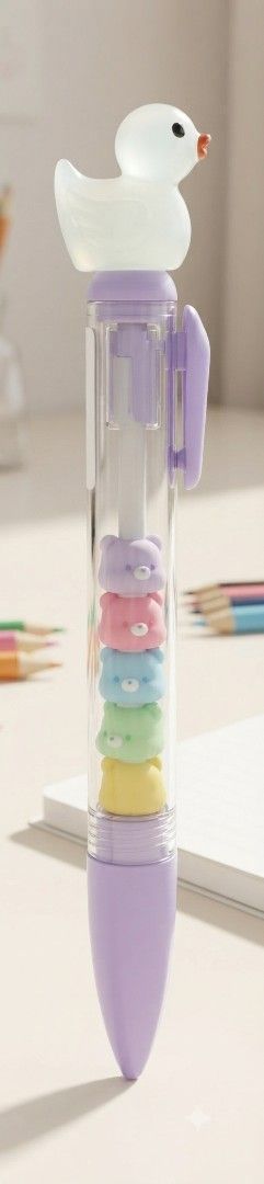 Cute Cartoon Character Stackable Bead Pens - Various Designs (Category: Stationery & School Supplies) located in Quezon City. Submitted by jaclim61 (Listing ID 1454490970, Image 2). Description: - Adorable pens with fun character toppers - Features stackable beads inside for extra charm - Available designs: Burger, Duck, Cat, Fairy, Monster - Ideal for journaling, studying, or desk decor - Smooth writing experience - Makes a perfect gift for stat