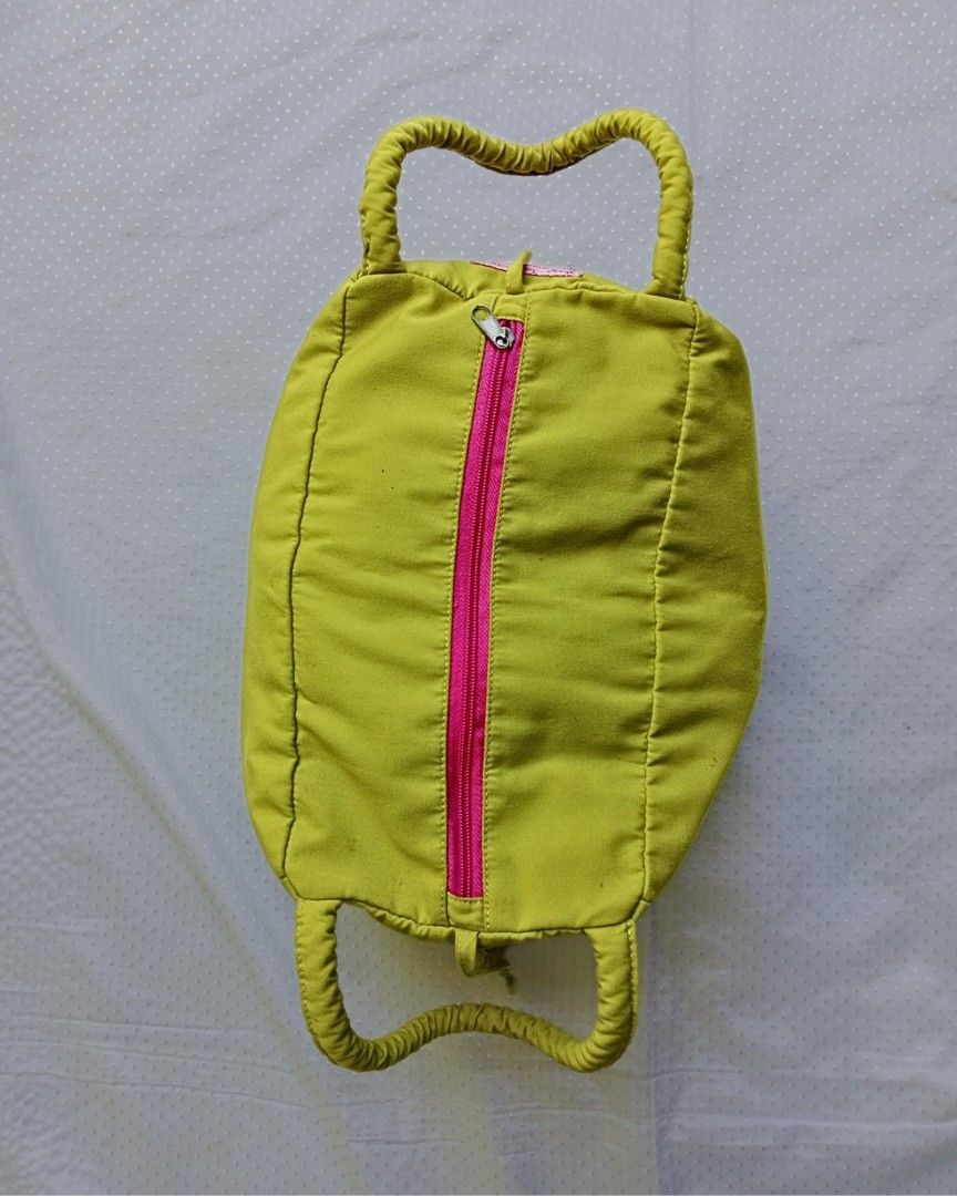 Cute Lime Green Hand Bag (Category: Tote Bags) located in Cavite. Submitted by home_of_folds (Listing ID 1454510864, Image 3). Description: Cute Lime Green Hand Bag This cutesy handbag features a really nice lime green color, unique round shape, extra outer strings for added security, fully lined, 1 main compartment with 1 outer pocket and 2 inner pockets. Also, love the hyper contrasting pink zip! *Free polka bag if you buy this green bag Condit