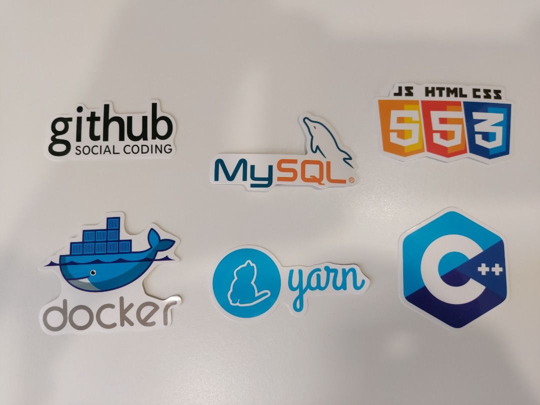 dev ops programming coding assorted stickers (Category: Stamps & Prints) located in Singapore. Submitted by geo-c (Listing ID 1454370657, Image 3). Description: .50cents per piece PM for more info **no return/exchange once sold** Collection of assorted programming language stickers. Includes popular languages and tools like Python, Java, C++, JavaScript, React, and many more. Perfect for laptops, water bottles, or any surface you want to personal