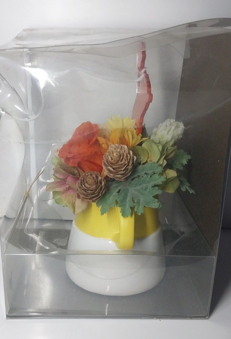 Disney Flower Collection (Category: Flowers & Bouquets) located in Pililla. Submitted by anik_ni_em (Listing ID 1454459662, Image 2). Description: Disney Flower Collection arrangement by Hibiya-Kadan featuring preserved flowers in a character-themed mug. -issue ung plastik box as seen on pic -as is -WYSIWYG MOP: Gcash + Shipping.