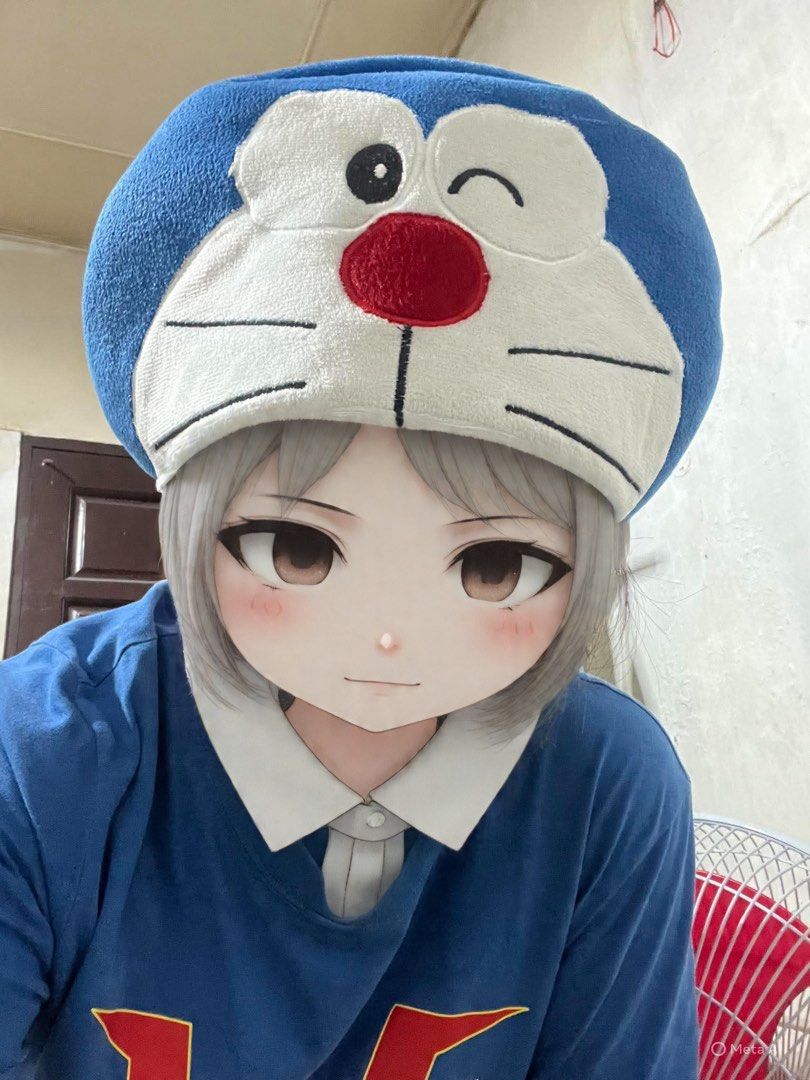 Doraemon (ORIG) Plush Hat with body (Category: Plushies & Soft Toys) located in Makati City. Submitted by catty.pamy (Listing ID 1454475382, Image 2). Description: Original from Indonsia Original Price: 2000.