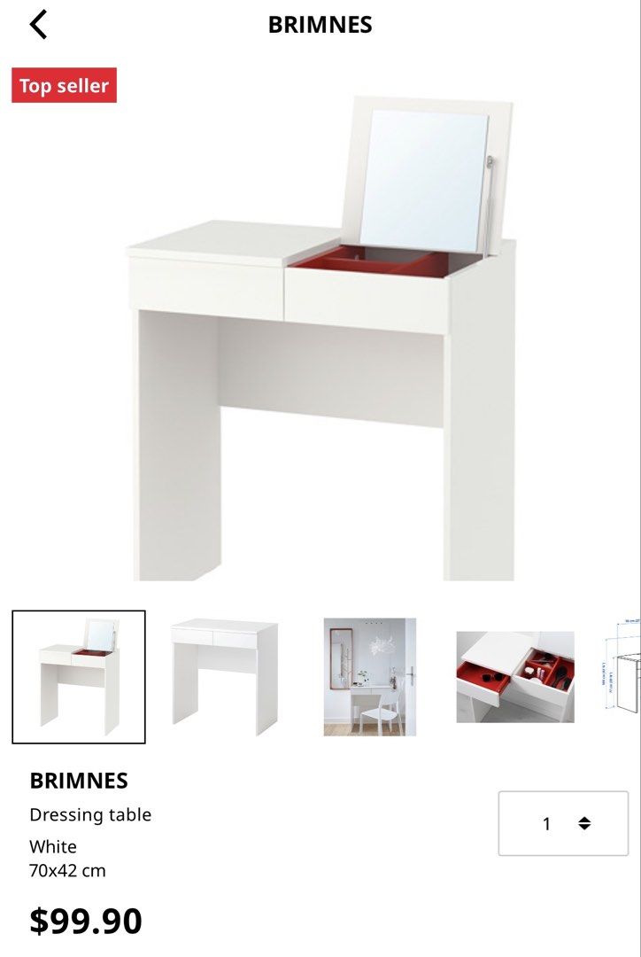 Dressing Table (Category: Tables & Sets) located in Singapore. Submitted by sentinelbeing (Listing ID 1454474417, Image 2). Description: .