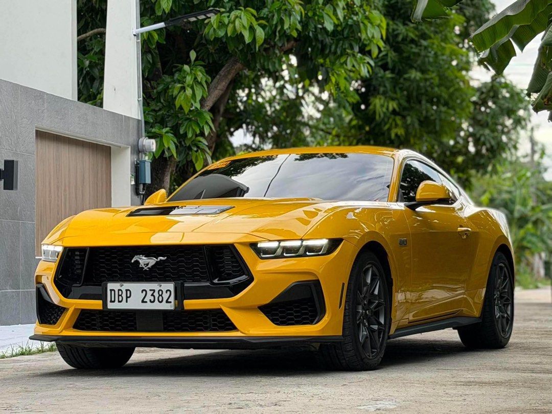 Ford Mustang GT 5.0 Auto (Category: Used Cars) located in Manila. Submitted by quality_cars (Listing ID 1454537781, Image 2). Description: For sale or trade Ford Mustang GT 5.0 2024 Limited color Splash Yellow 2,xxx mileage only Complete cash paid 2 remote keys Manual booklet Newly pms (july 30 2026) Brandnew condition Ceramic coated 3,445,000 negotiable Trade to rolex/gold/lower unit + cash or offer. 📍Malolos, Bulacan.