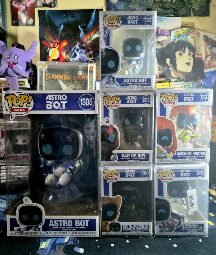 Funko Pop! ASTRO BOT (SET / Individual Price) (Category: Designer & Blind Box Toys) located in Tarlac. Submitted by omgitsandrei (Listing ID 1454517049, Image 1). Description: Funko Pop! ASTRO BOT (SET/Individual price) Free Protector for 4" Funko, No Protector available for 10" Funko. Box Condition ranges from 8.5-9.5/10 Astro Bot (10 inches) = 2,650.00 Astro Bot (4 inches) = 1,100.00 Astro Bot: Dad of Boy (Kratos) = 999.00 Astro Bot: Machine Hu